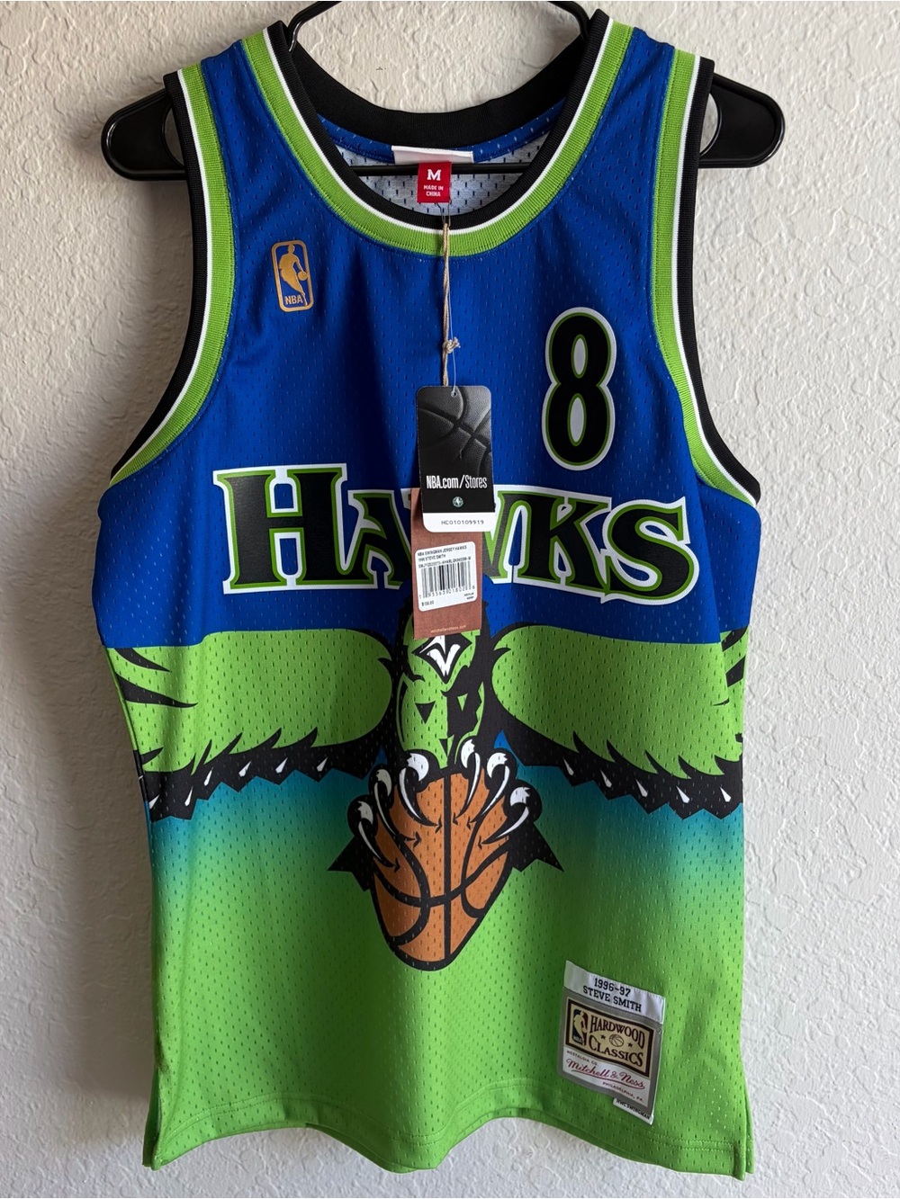 NWT Mens Mitchell & Ness Atlanta Hawks Steve Smith Swingman Jersey Size Medium